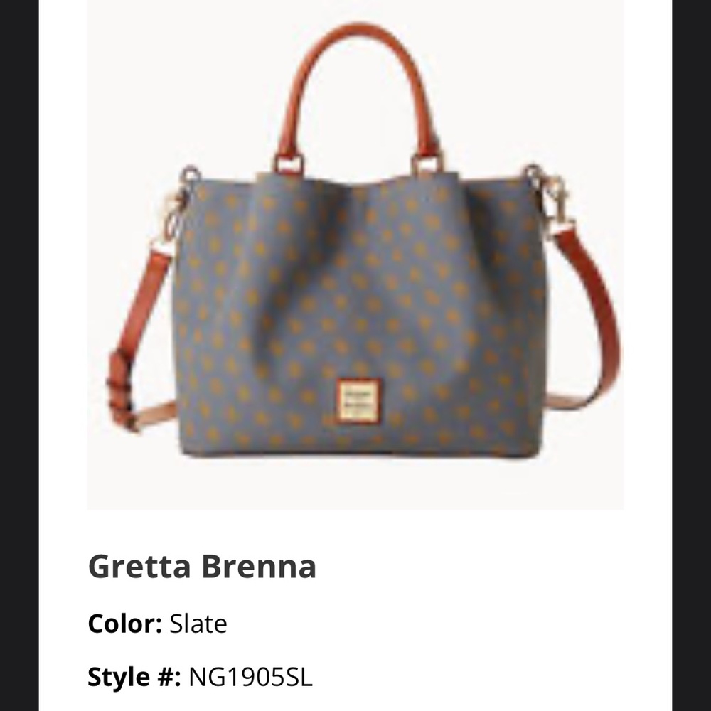 Dooney & Bourke Gray Satchel with Leather Handles